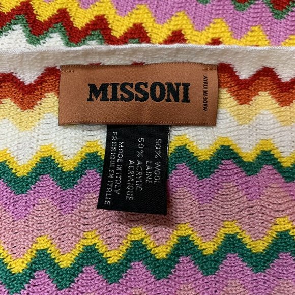 Missoni Zigzag Wood Blend Lightweight Scarf - Picture 5 of 5